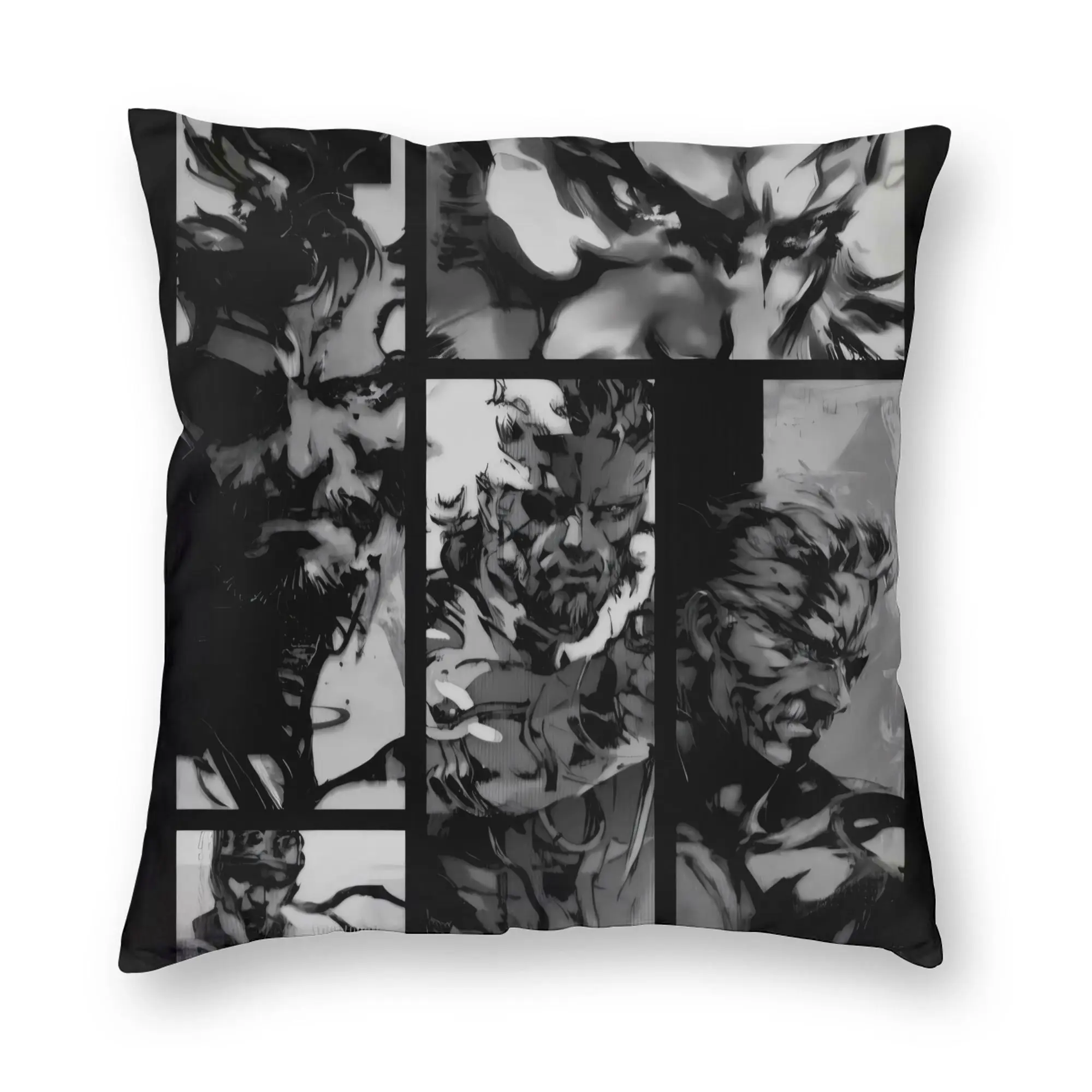 Metal Gear Solid Game Pillow Case  Soft Pillow Cover For Living Room Bed Chair Vintage Cushion Cover