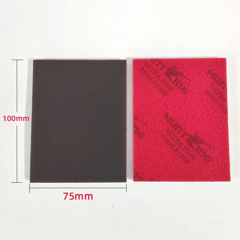 Red Sandpaper Car Sand Putty 75x100 Square Dry Sponge Sandpaper Hardware Furniture Surface Polishing Abrasive  Grit