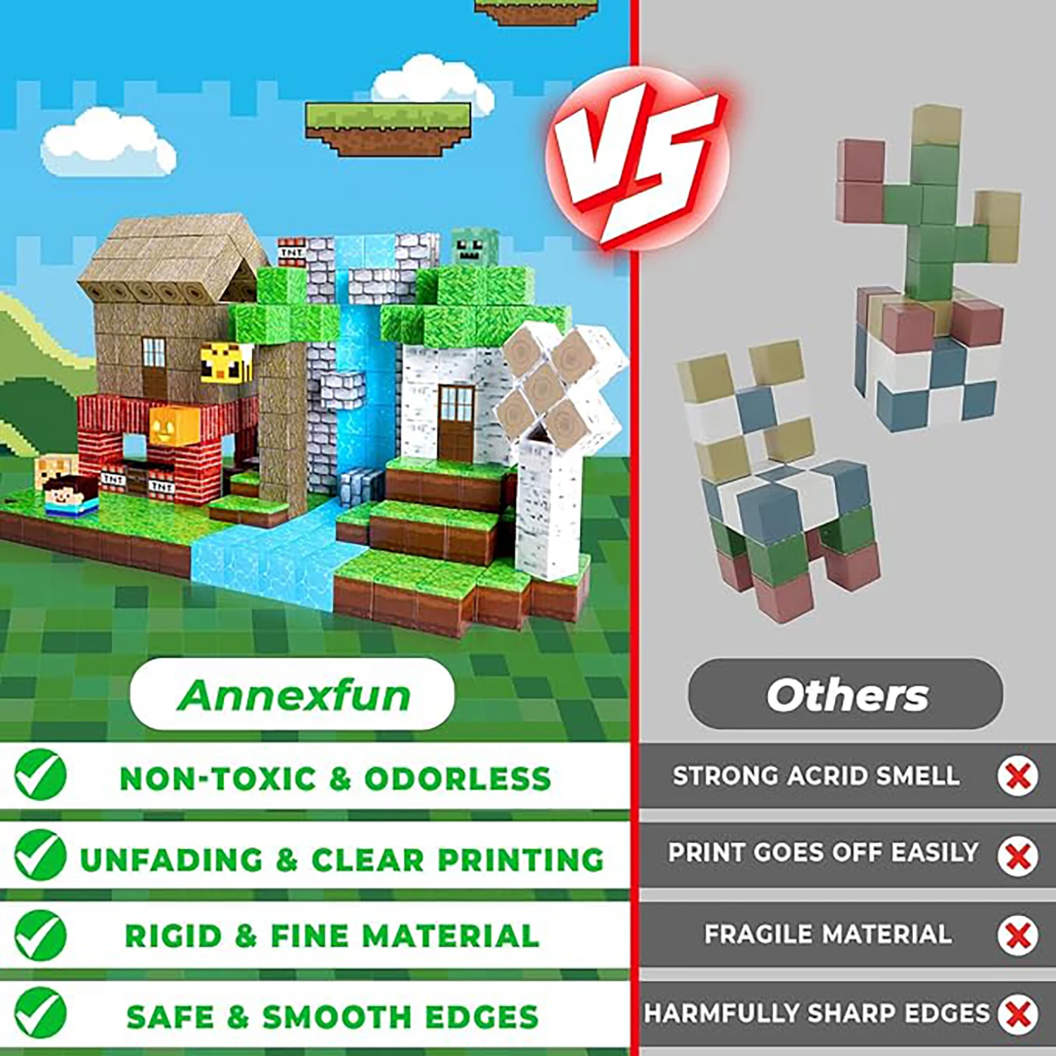 بناء مغناطيسي للأطفال STEM MONONTESSORIES مكعب حلم العالم الإبداع اللبنات لغز هدايا عيد الميلاد