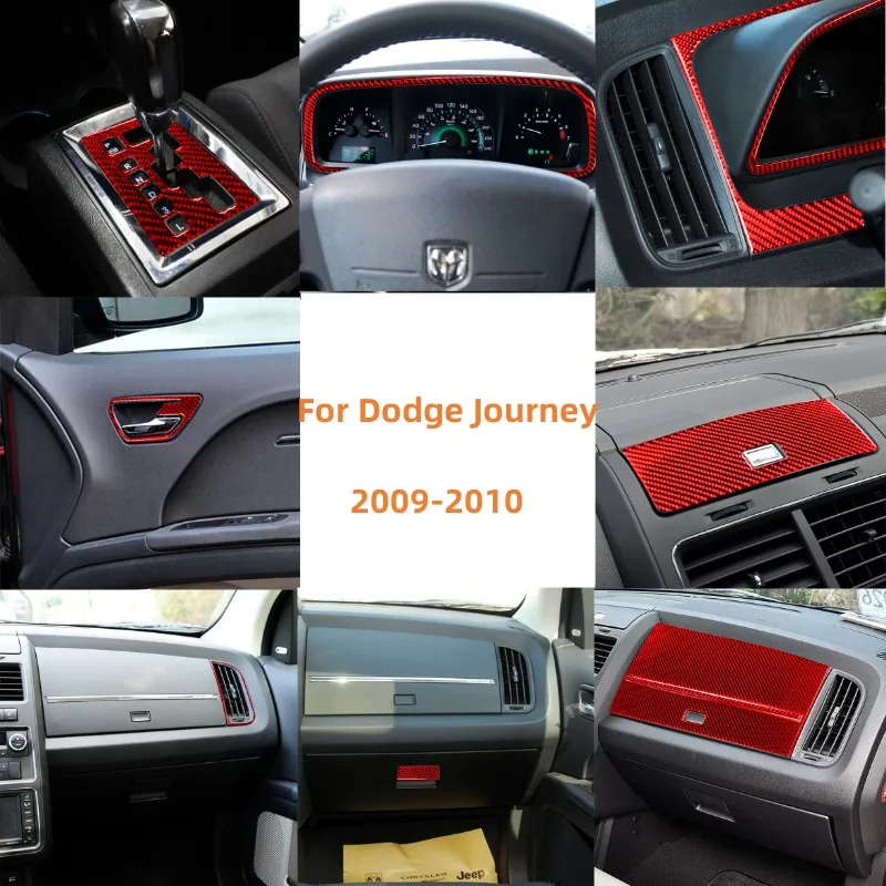 Car Interior Decoration Carbon Fiber Protection Sticker For Dodge Journey 2009-2010 Styling Accessories