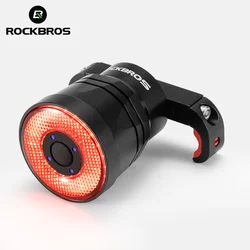 ROCKBROS Bicycle Smart Rear Light High Brightness Type-C Charging Brake Sensor Light Sensing Tail Light Road Bike Accessories