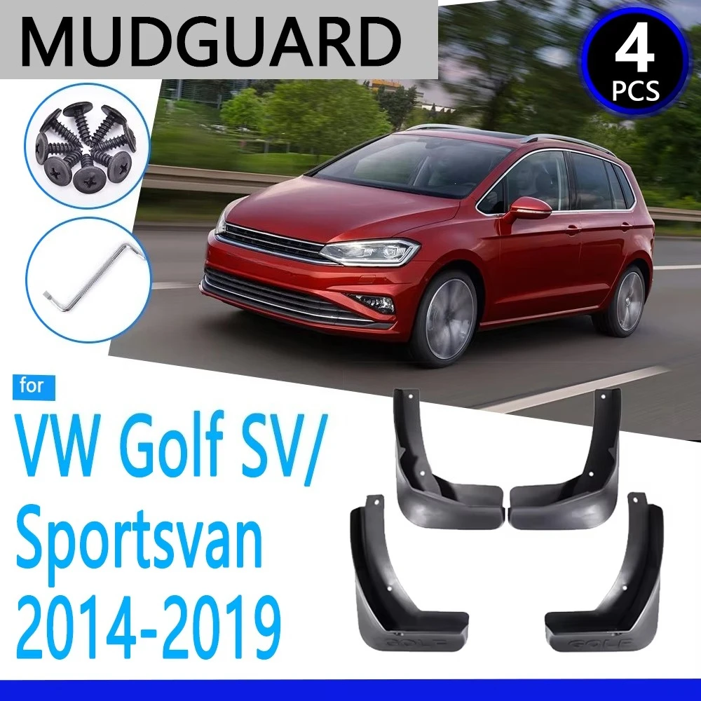 Mudguards Fit For Volkswagen VW Golf Sportsvan SV 2014~2019 Mk7 2014~2019 Car Accessories Mudflap Fender Auto Replacement Parts