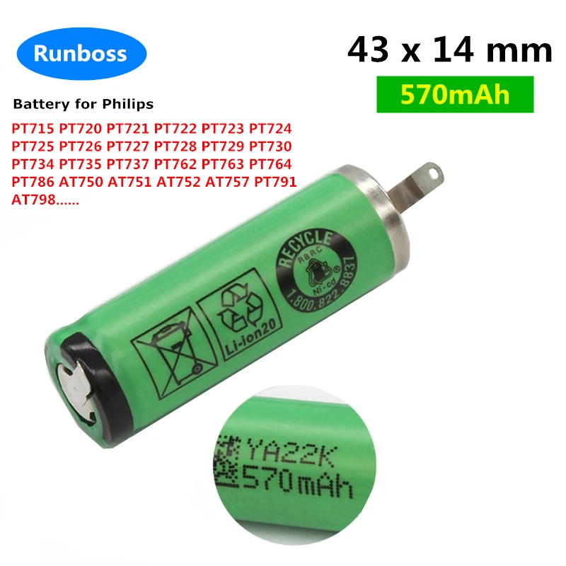 570mAh 680mAh New Shaver Battery for Philips PT720 PT725 PT730 PT735 PT737 AT750 AT798 AT791 AT757 AT752 PT786 PT764 PT763 PT762