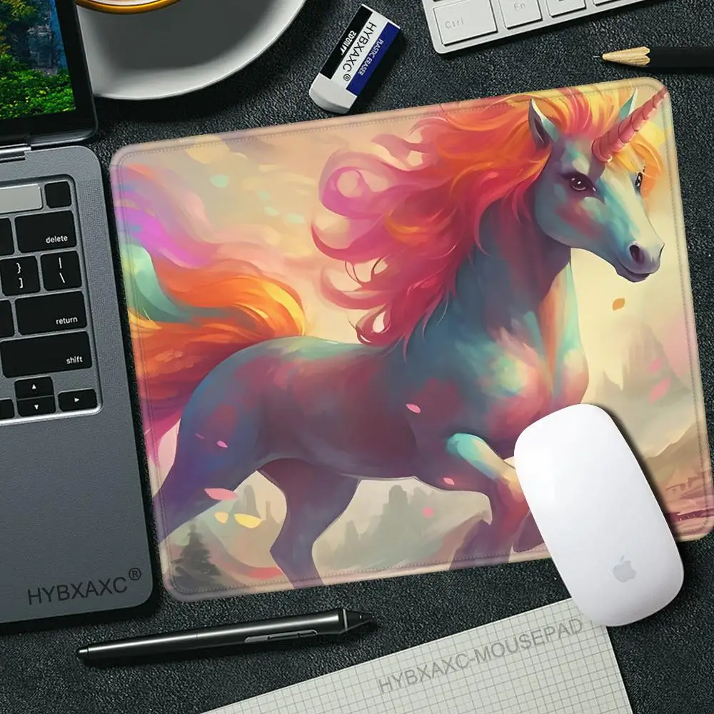 لوحة ماوس صغيرة Kawaii Rainybow Unicorn Speed للكمبيوتر الشخصي وسادات لوحة المفاتيح حصيرة مكتبية ملحقات الألعاب لوحة ماوس منزلية #6
