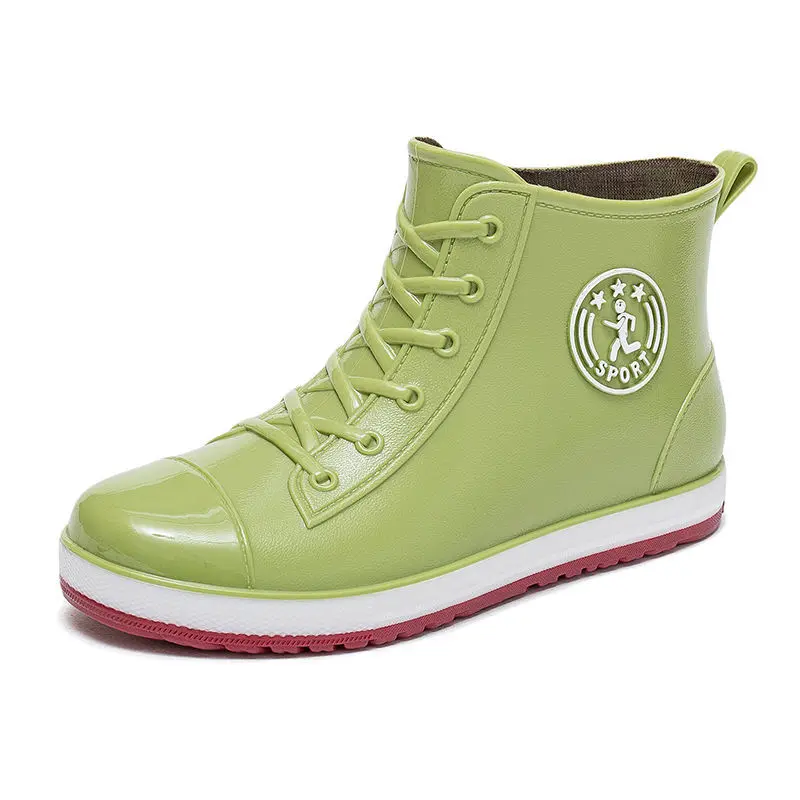 2024 new spring summer ankle rain boots causual outdoor working water shoes Black rubber boots woman for rain galoshes