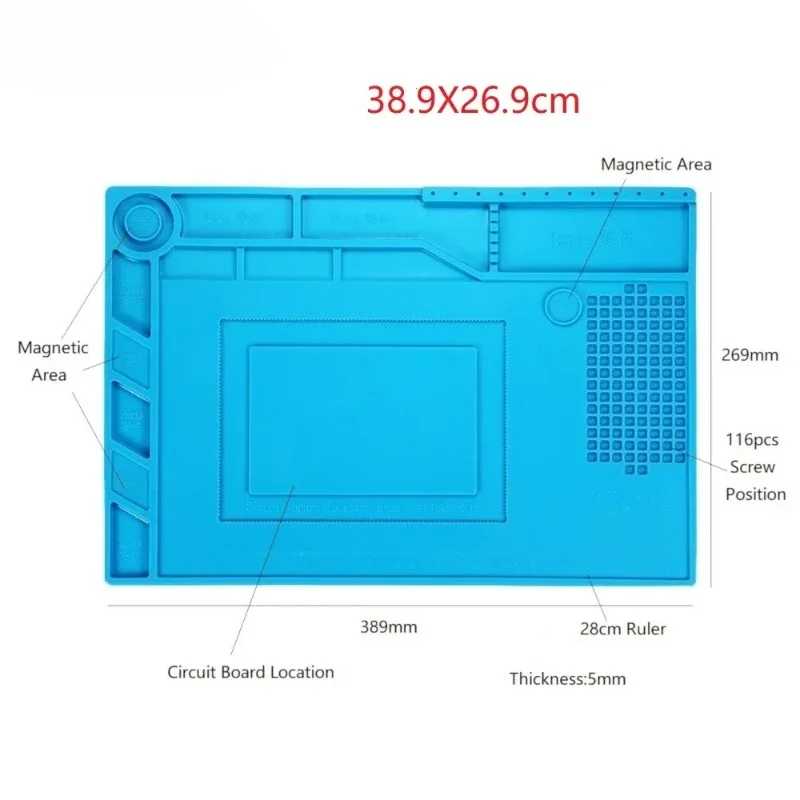 Repair Pad Insulation Heat-Resistant Soldering Station Silicon Soldering Mat Work Pad Desk Platform for BGA Soldering Station