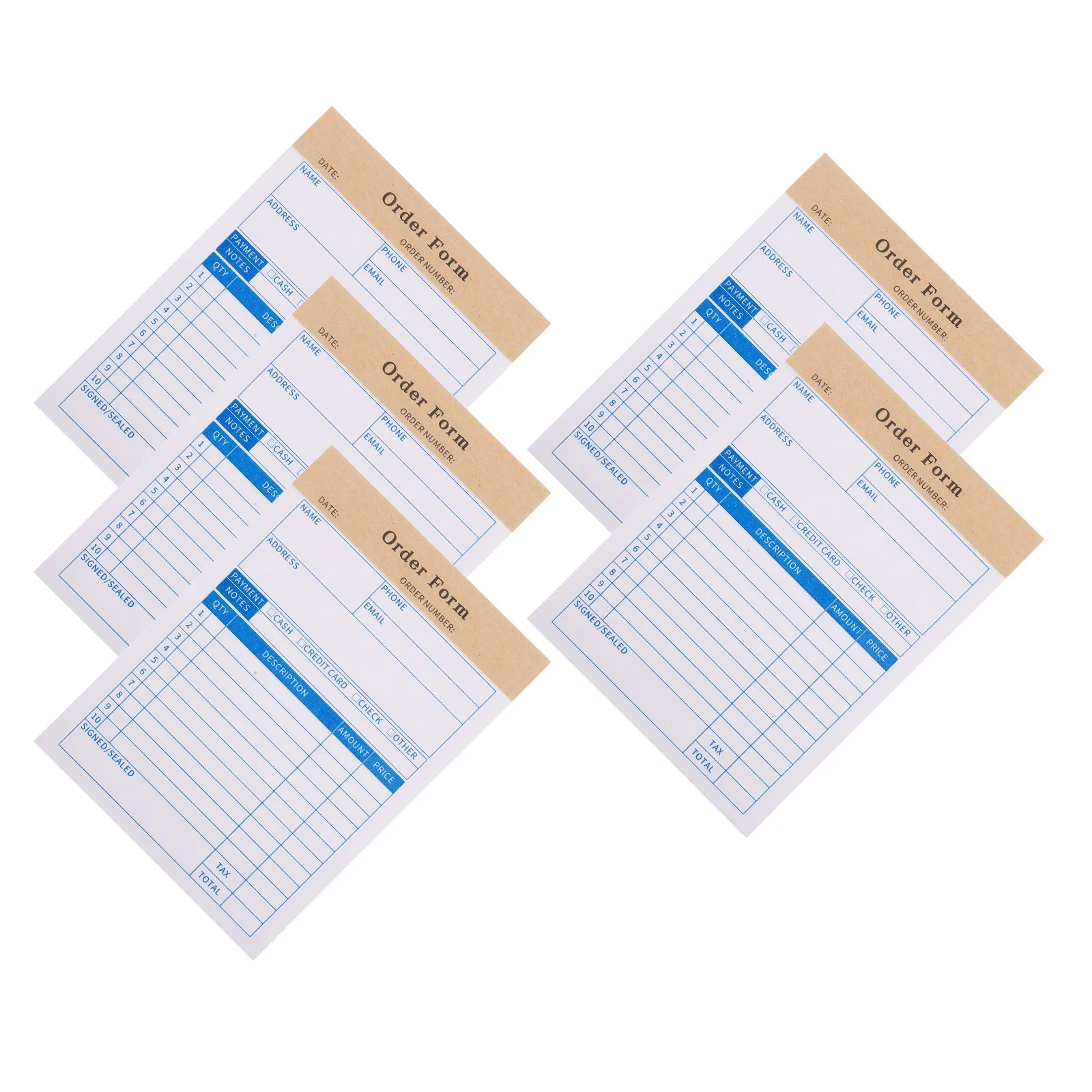 5pcs-2-part-order-form-duplicate-invoice-book-business-receipt-pad-vendor-sale-order-booklet-stores-warehouses-restaurants-50