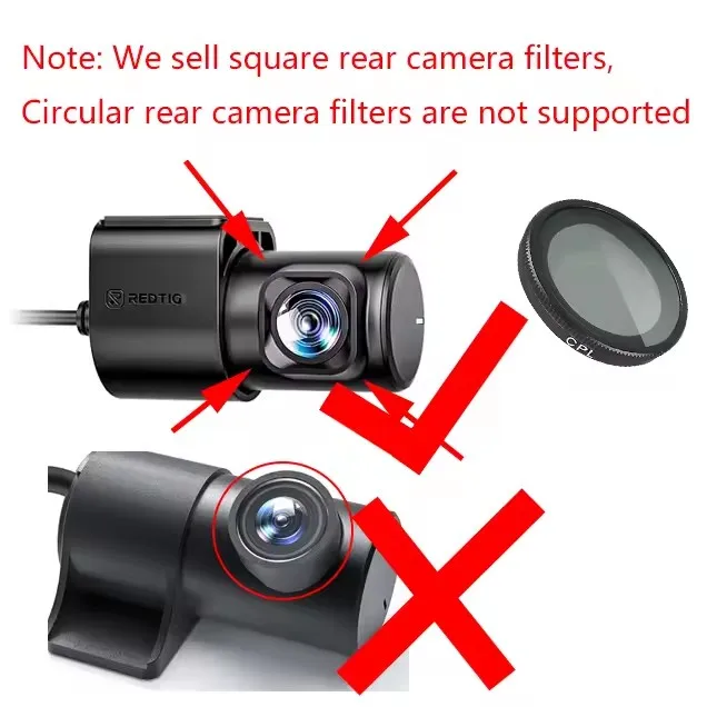 for REDTIGER F7N Circular Polarizing Lens, CPL for Dash cam, Lens Protection for F7N, Effect Filters Support F7N Series
