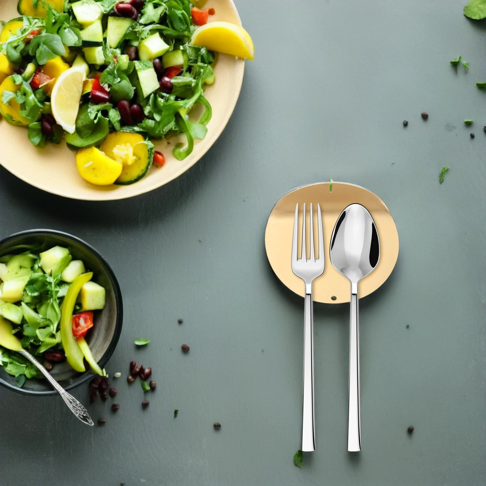 

2pcs Stainless Steel Scoop Rest Holder Kitchen Accessory For Dining Spoon Storage Compact Household Scoop Holder Daily Use Metal