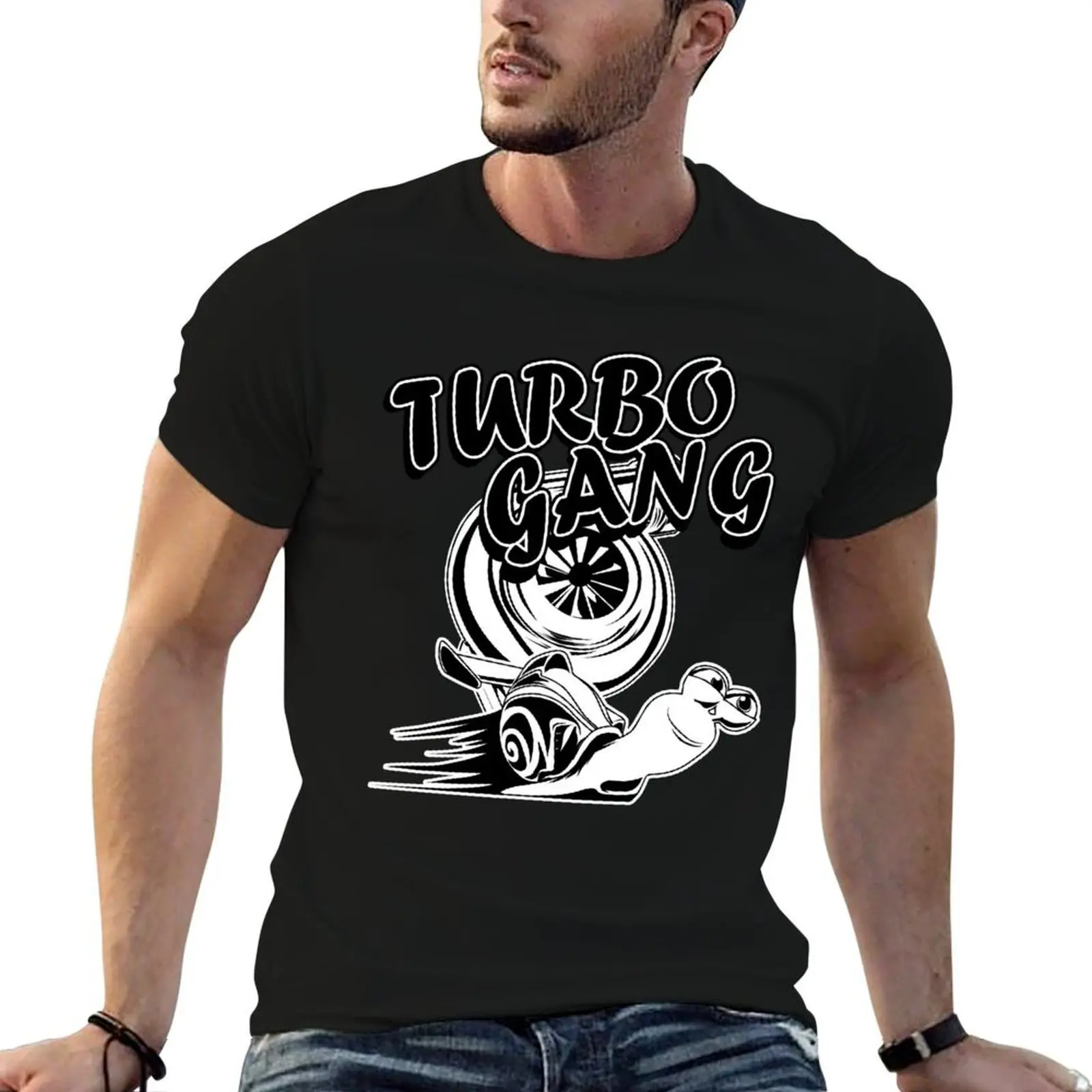 turbo gang turbo snail speed race T-Shirt customs customs design your own men t shirts high quality