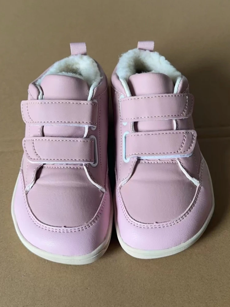 ZZFABER Kids Barefoot Snow Shoes Flexible Winter Warm Sneakers for Boys Girls Outdoor Children Winter Boots Snow Casual Shoes