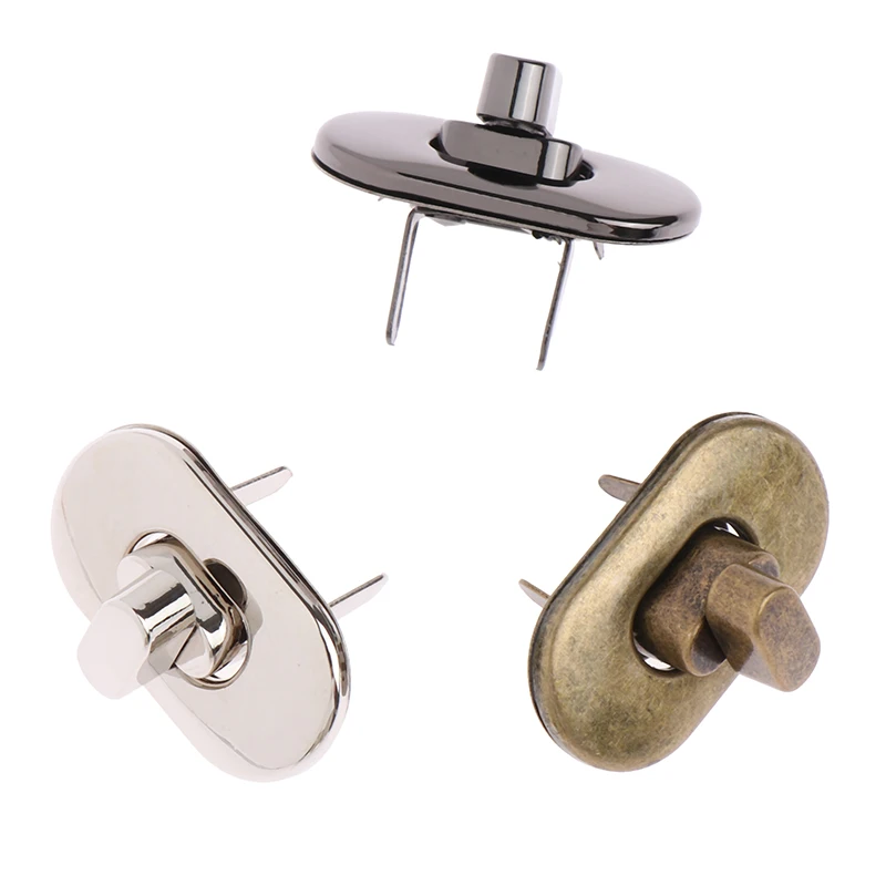 1PCS Mini Oval Twist Lock Metal Closure Buckle Turn Locks For Purse Wallet Women's Handbag Shoulder Bag Accessories