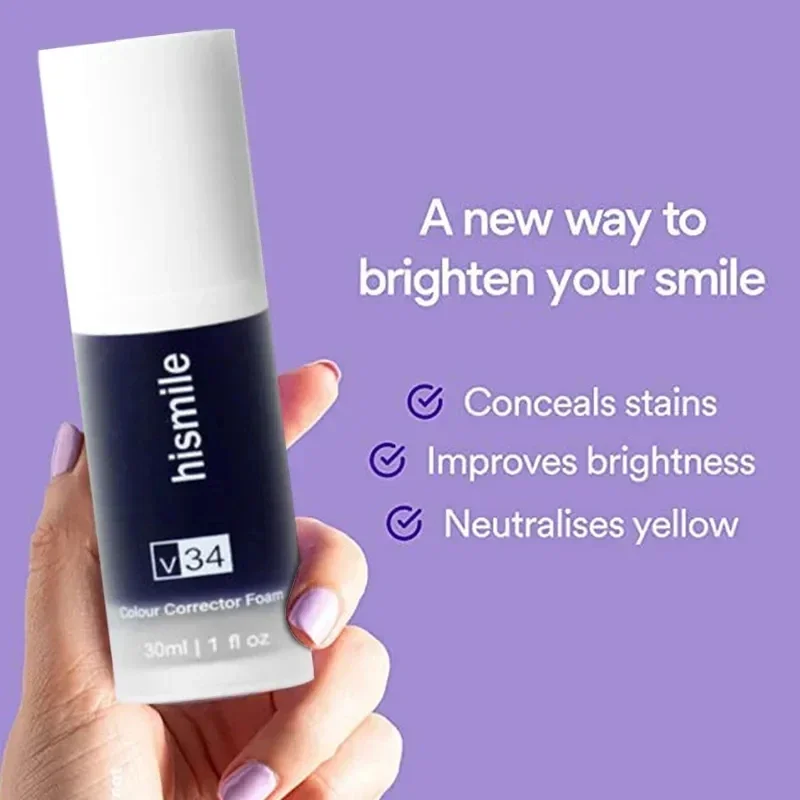 Hismile Tooth Cleansing Purple Corrector Teeth Toothpaste Effective Whitening Teeth Mousse Oral Cleaning Whitening Toothpaste