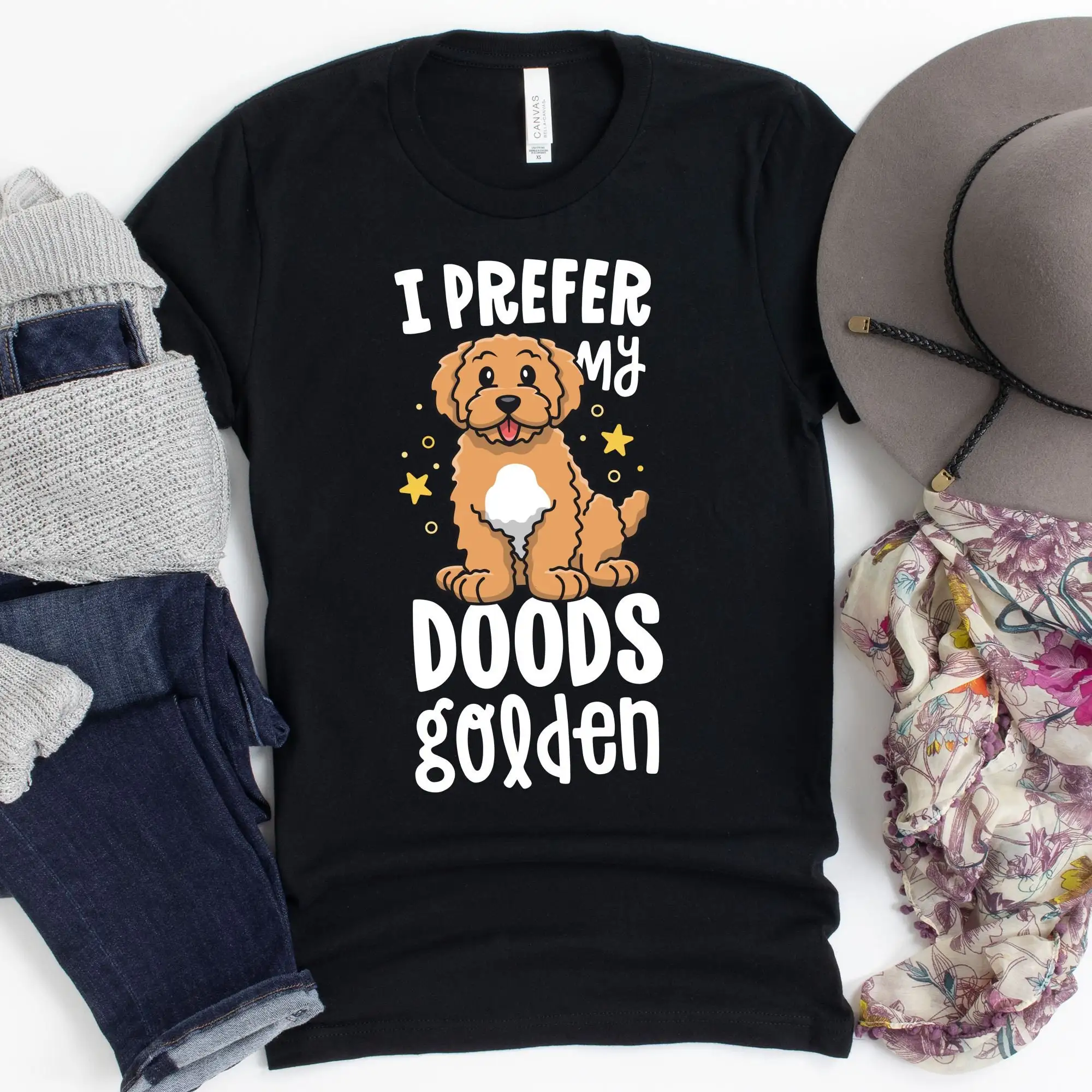 I Prefer My Doods Golden T Shirt Doodle Cute Goldendoodle Labradoodle Mom Mama