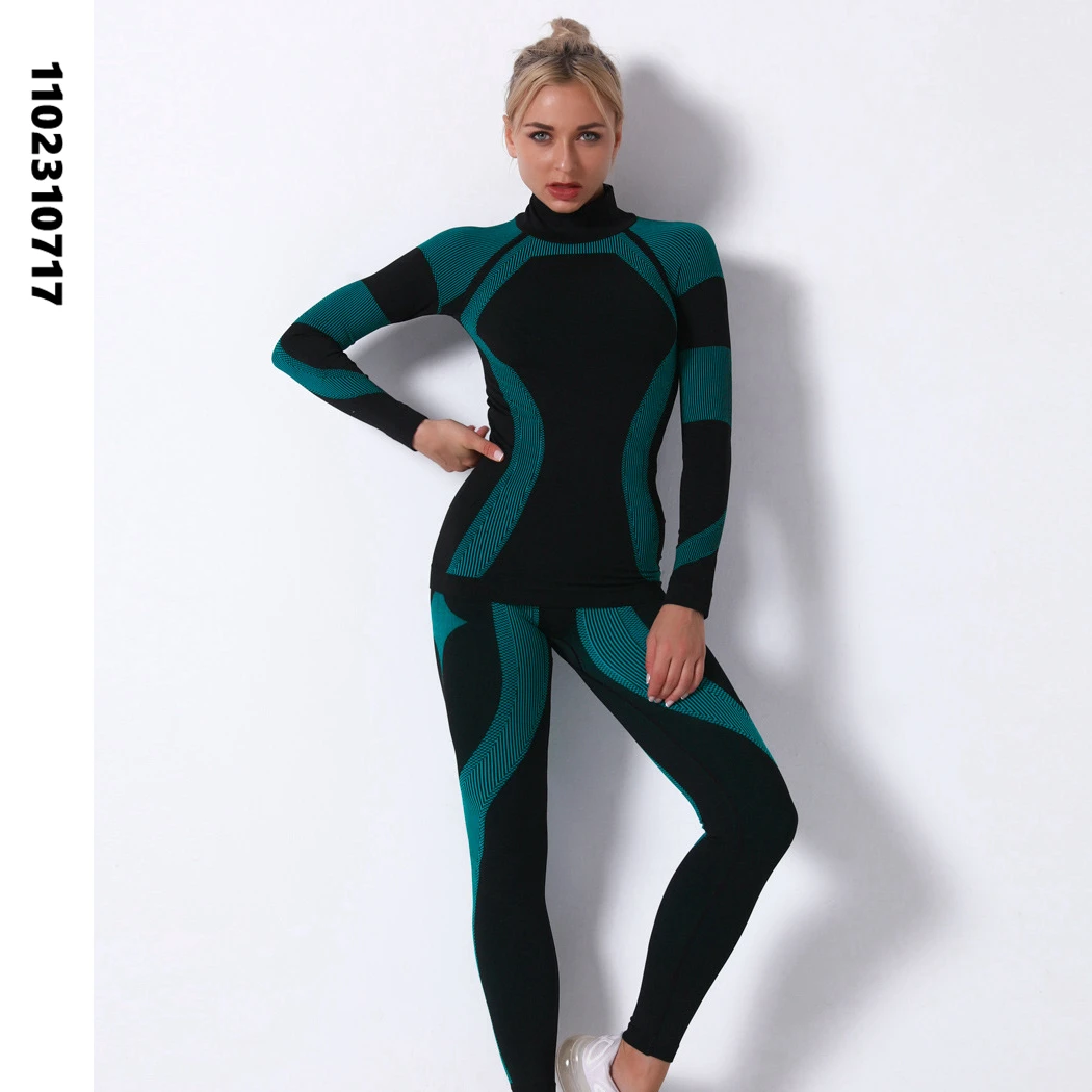 Women Thermal Underwear Suit Winter Quick Dry Thermo Sporting Underwear Sets Female Ski Fitness Gym Long Johns Set SK004