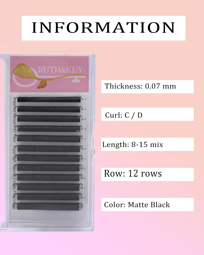 0.07 U字型YYつけまつげ束 フェザー既製完成まつげクラスターファンつけまつげ 女性用コスプレメイクアップツール