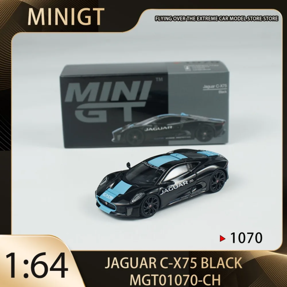 

MINIGT 1:64 Jaguar C-X75 Black MGT01070-CH Премиум литая под давлением модель автомобиля игрушки Коллекционная демонстрационная деталь, доставка сейчас
