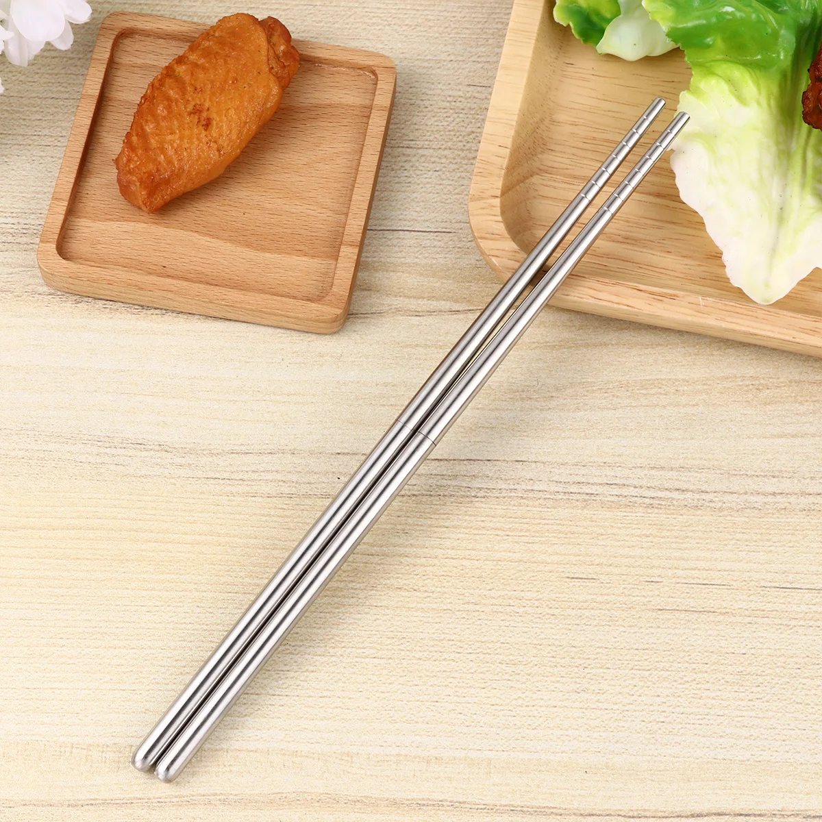 

Chopsticks Reusable Stainless Steel Folding Travel Foldable Multicolor Serving Utensils