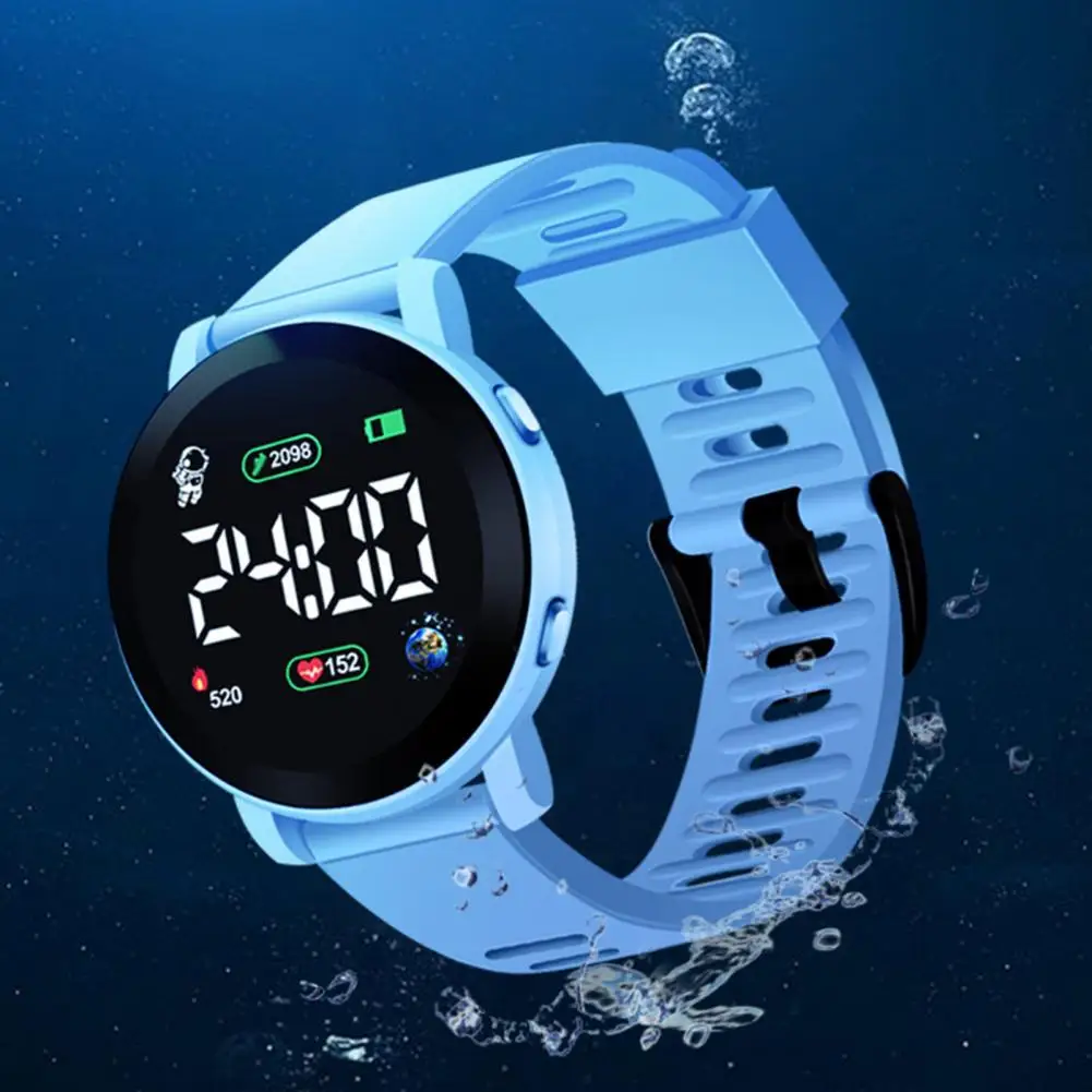 Silicone Watch LED Display Waterproof High Accuracy Long Battery Life Low Consumption Precise Time Watchband Electronic Watch