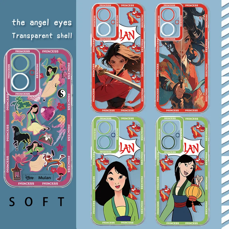 Disney Mulan Cute Angel Eye Phone Case For Xiaomi Redmi Note 13 12 11 10 9 8 Pro Max T S Plus 4G 5G Funda Shell Soft Cover Capa