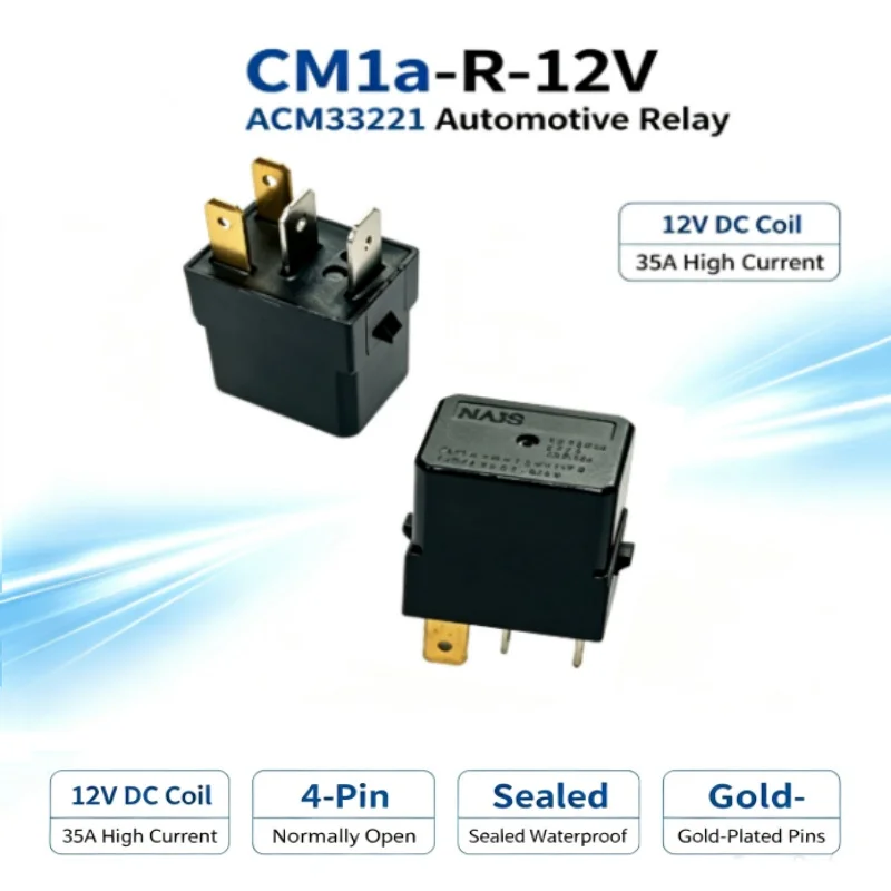 CM1a‑R‑12V ACM33221 12V 35A 4Pin Automotive Relay Waterproof Multi‑Purpose Car Relay