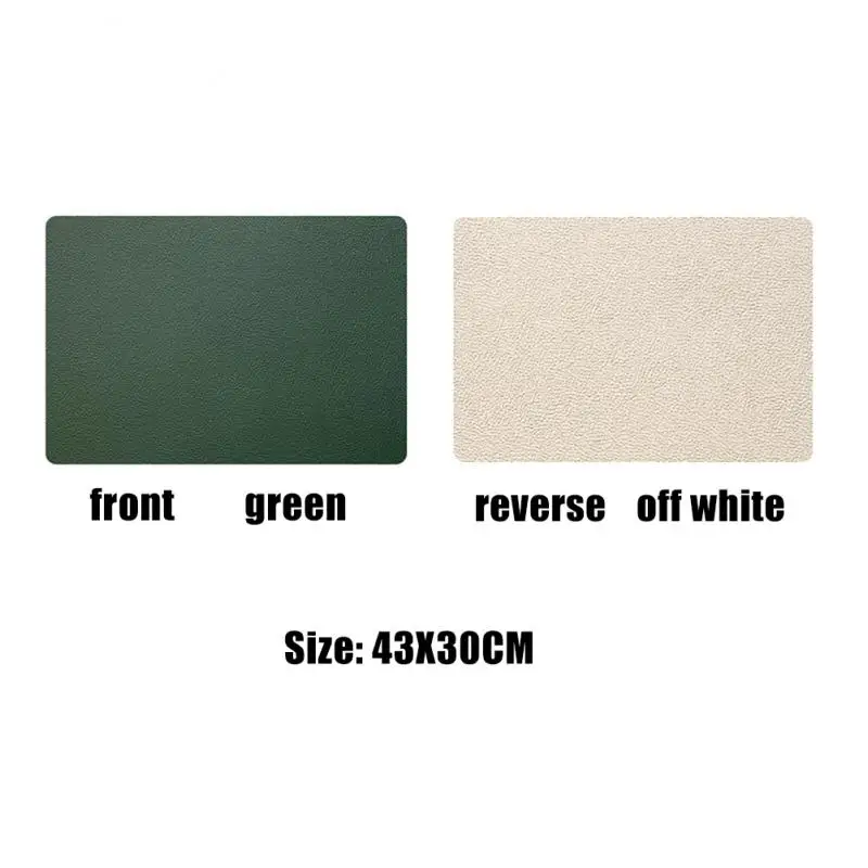 Insulated Mat Multicolor Optional Western Food Rectangular Hotel Home Household Tools Eat Mat Leather Restaurant Double