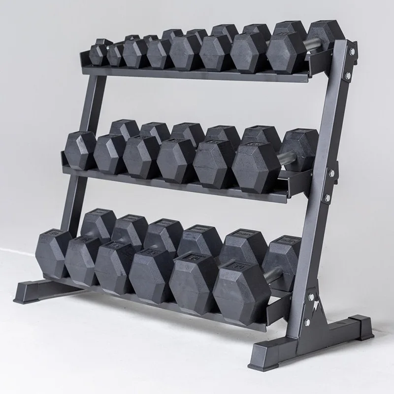 Dumbbell Rack Three-layer Multifunctional Round Head Dumbbell Storage Rack Hexagonal Dumbbell Storage