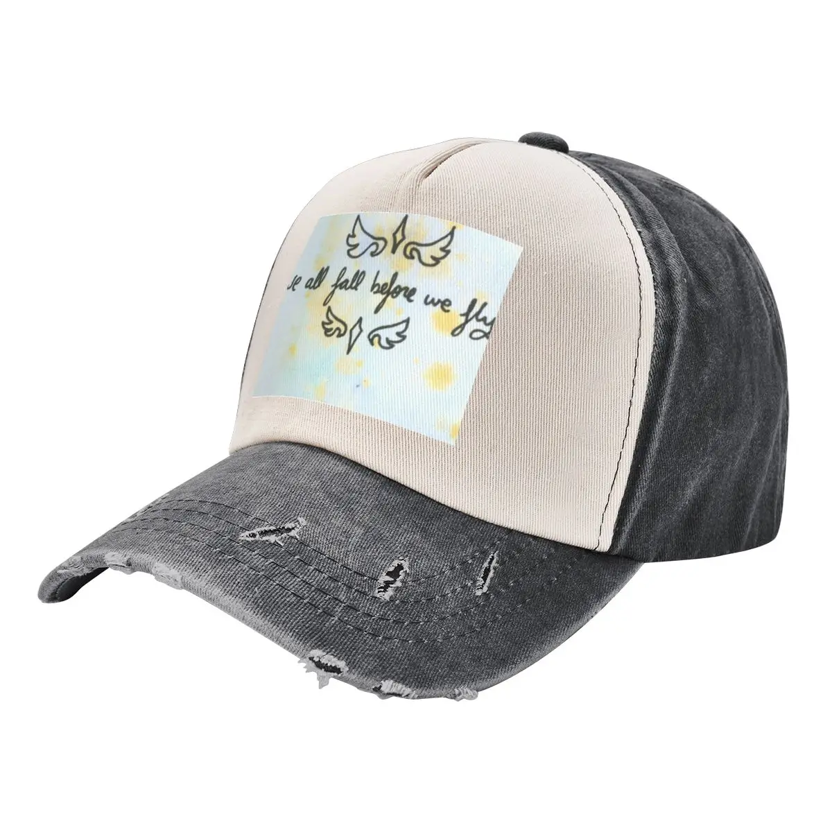 

We All Fall Before We Fly Baseball Cap western Hat Hat Man For The Sun Fashion Beach Big Size Hat Men's Caps Women's