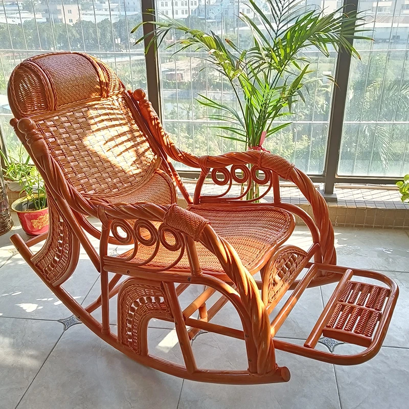 Rattan chair natural rattan rocking chair lounge chair siesta rattan rocking chair