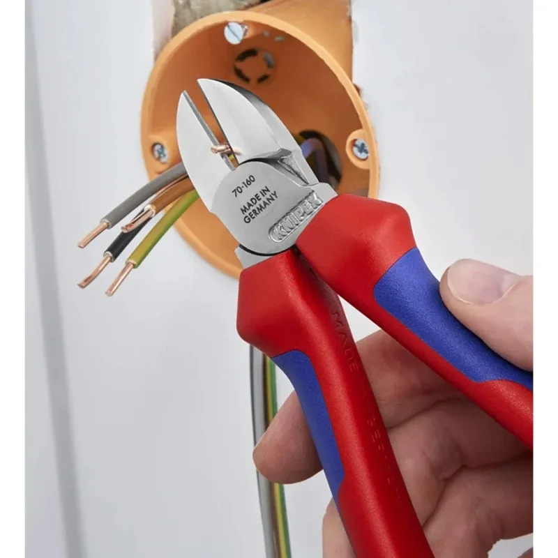 KNIPEX 002011 طقم كماشة 3 قطع مع كماشة مجمعة 0302180 إبرة زردية 2612200 قطري القاطع 7002160