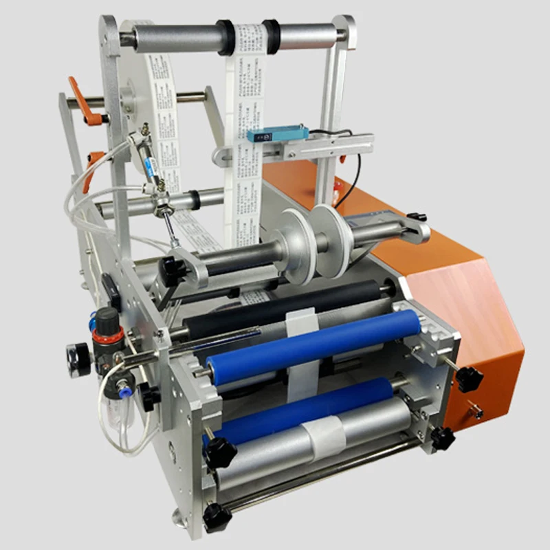 Round Bottle Labeling machine Semi-automatic Self-adhesive Labeling machine Red Wine Bottle Clinker Bottle Automatic Labeling