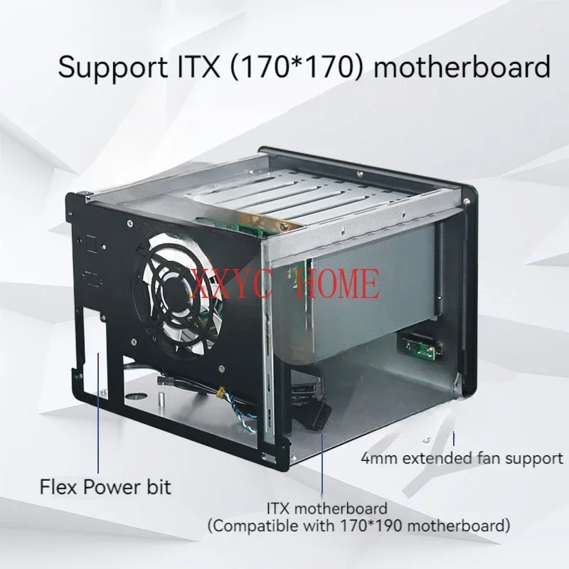 6 Disk Nas Chassis Flex Power USB Hot Plug Server Case Home Student Office Computer Mini itx Chassis Storage Server