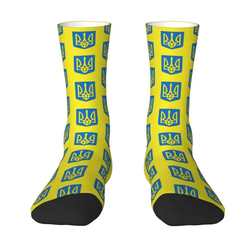 Kawaii Printing Coat Of Arms Ukraine Flag Socks for Women Men Stretch Summer Autumn Winter Ukrainian Emblem Trident Crew Socks