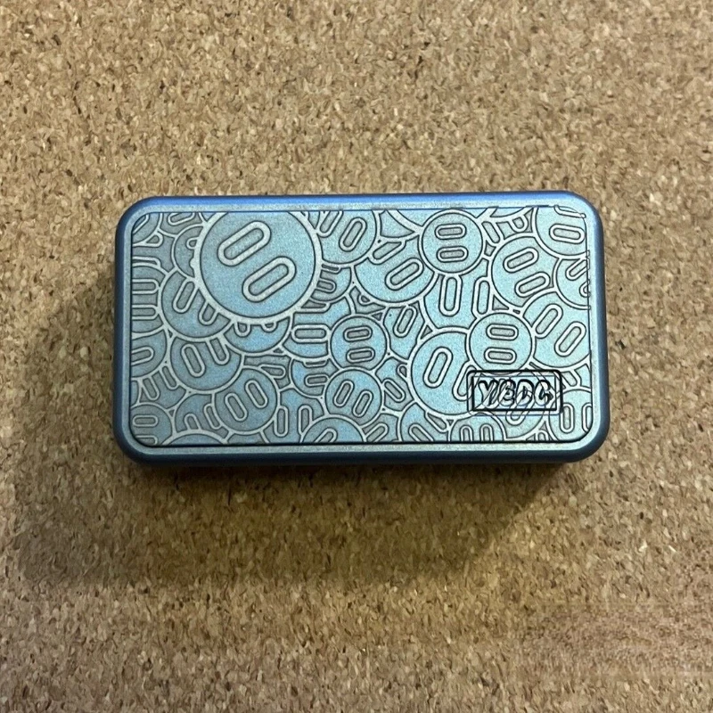 Second-Hand out-of-Print Yedc Pig Nose Push Brand Titanium Alloy Blue Material Carved Full Logo