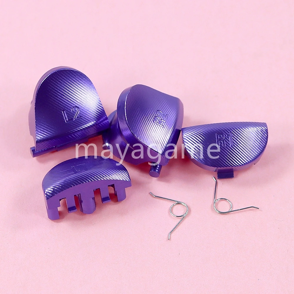 1 Juego de botones de Metal de repuesto R1 L1 R2 L2 disparadores 4 para PS4 JDS-010 JDS-001 accesorios de juego con 2 resortes