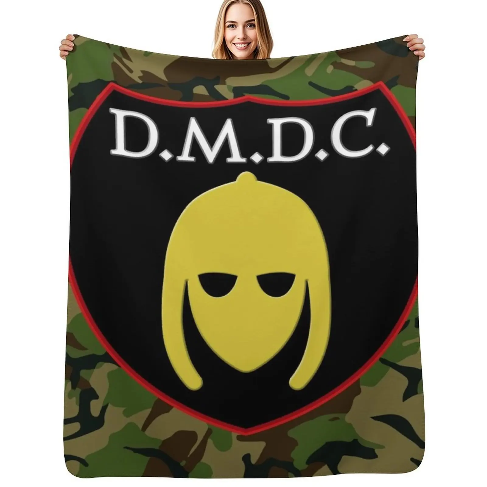 Плед с логотипом Detectorists - DMDC, уютный плед, нелиняющий, сохраняющий цвет.