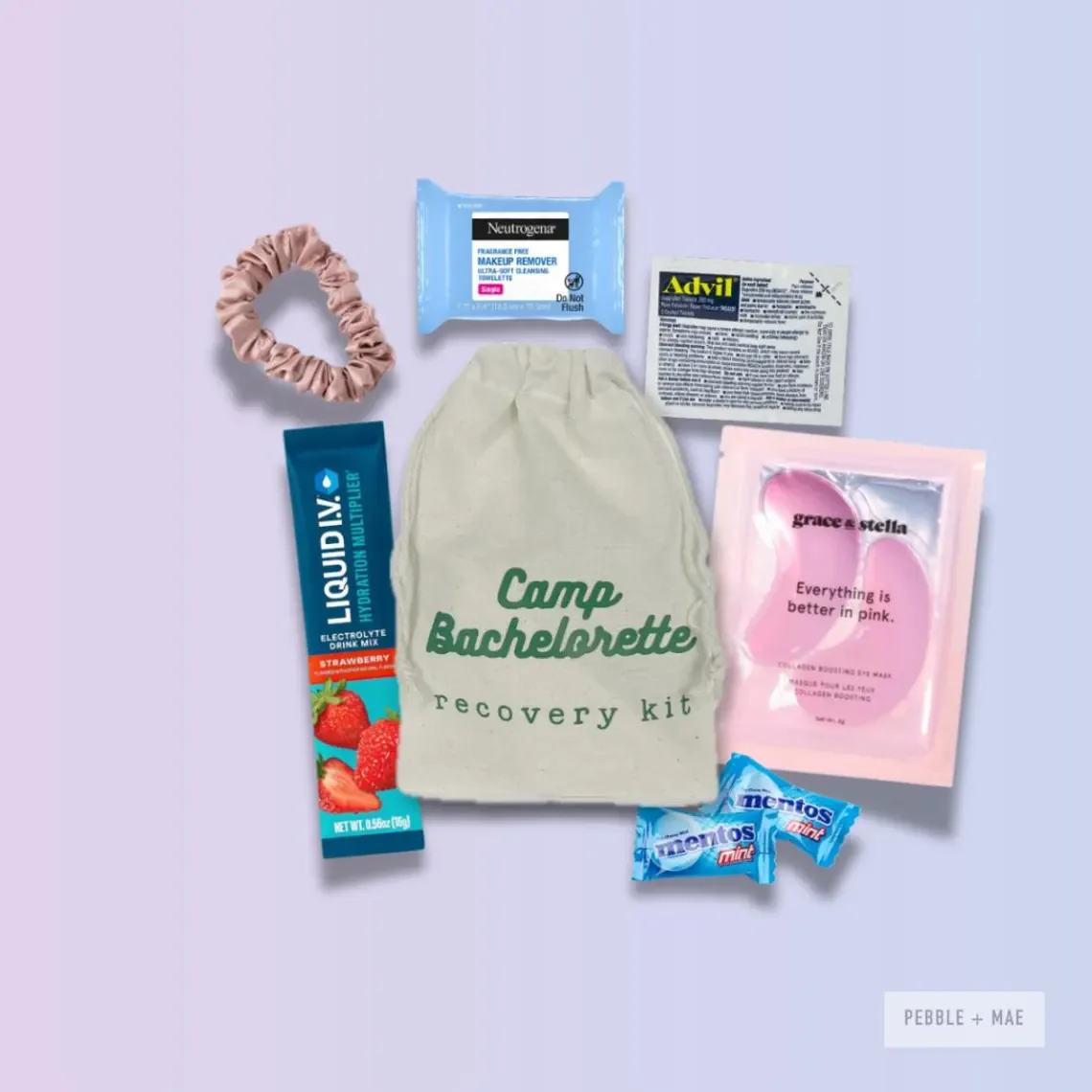 Bolsa personalizada para despedida de soltera y kit de recuperación, recuerdos de despedida de soltera con temática de campamento, kits de supervivencia