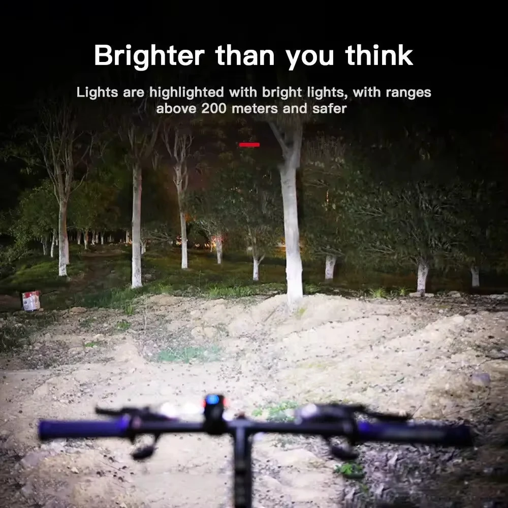 Imagem -03 - Usb Recarregável Led Mountain Bicycle Front Light Farol Lanterna Bicicleta Ciclismo Scooter Brilhante Mtb 1000lm t6