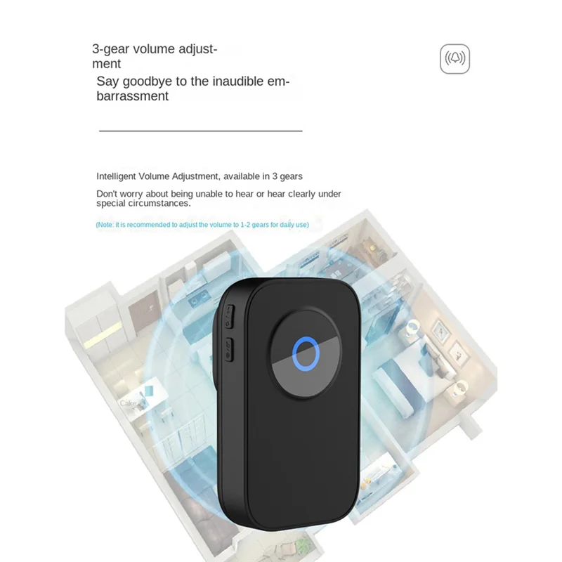 Y19A Wireless Waterproof Doorbell Two-To-One Human Body Infrared Induction Doorbell Store Reminder Welcome Device US-Plug Durabl