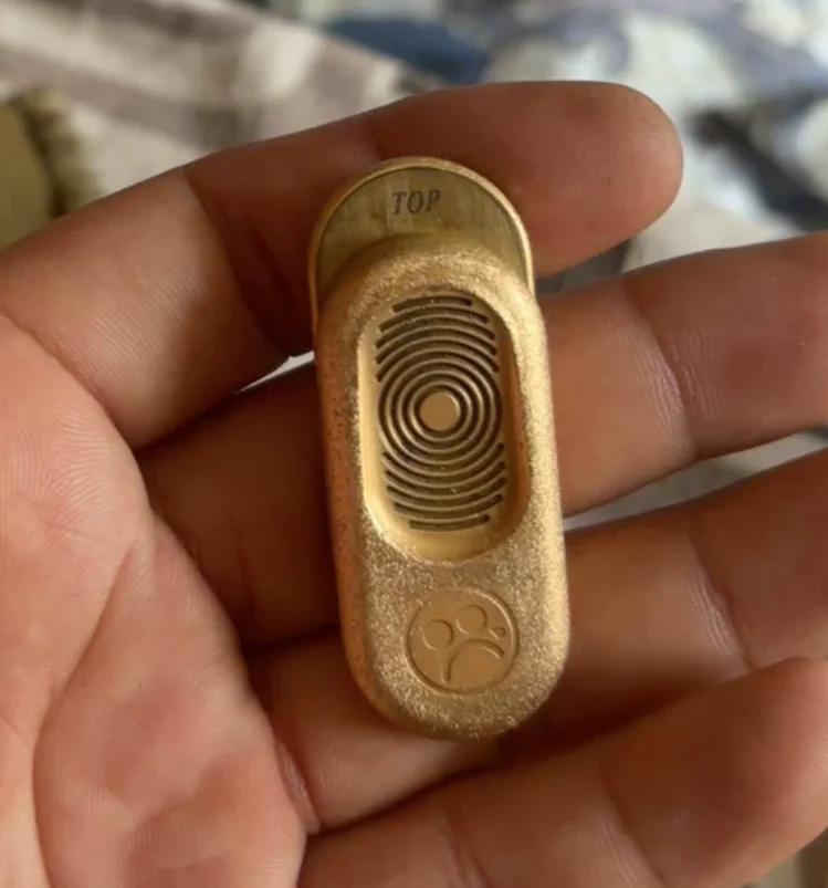 Used EDC Topb copper coin Copper shell+Peek board Stress Relief Toy Pocket Toy Fidget Slider Decompression Toy For Adult