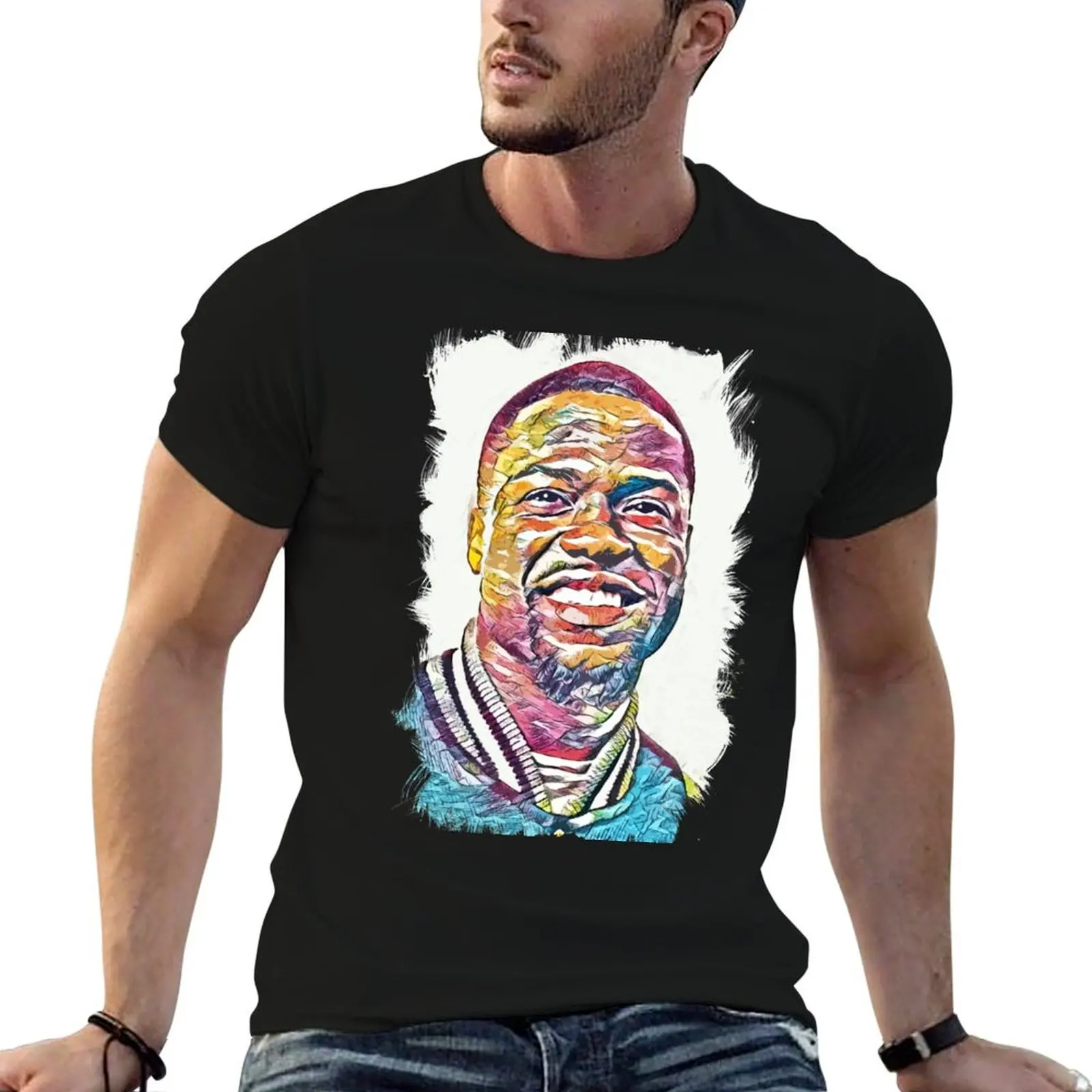 

Kevin Hart Abstract Portrait T-Shirt Funny t-shirt football t shirt Luxury man plus size tops men clothing