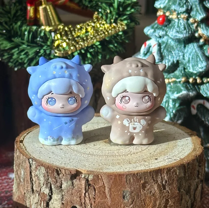 BAOBAO عناق الحيوانات الأليفة متجر زائد عيد الميلاد كرنفال إكليل أورورا سلسلة دمية صندوق أعمى اليدوية سطح المكتب صندوق أعمى سلسلة عيد ميلاد