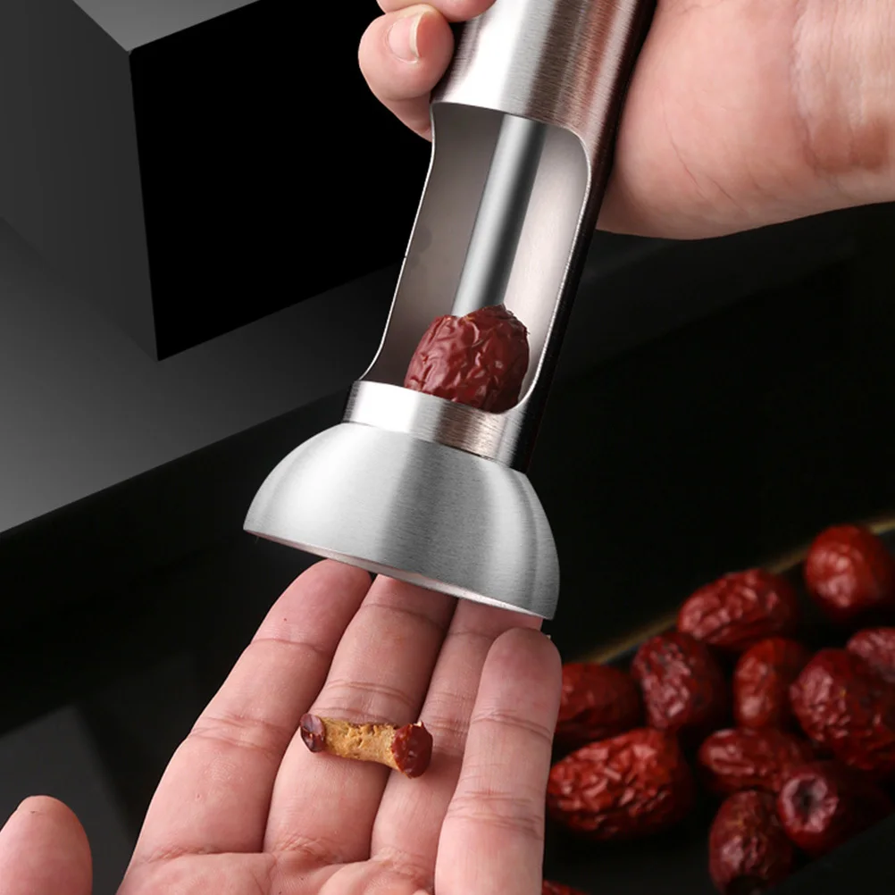 

1pc Red Date Corer Stainless Steel Core Remover Fruit Pitting Tool For Kitchen Home Restaurant Multi-Functional Cherry