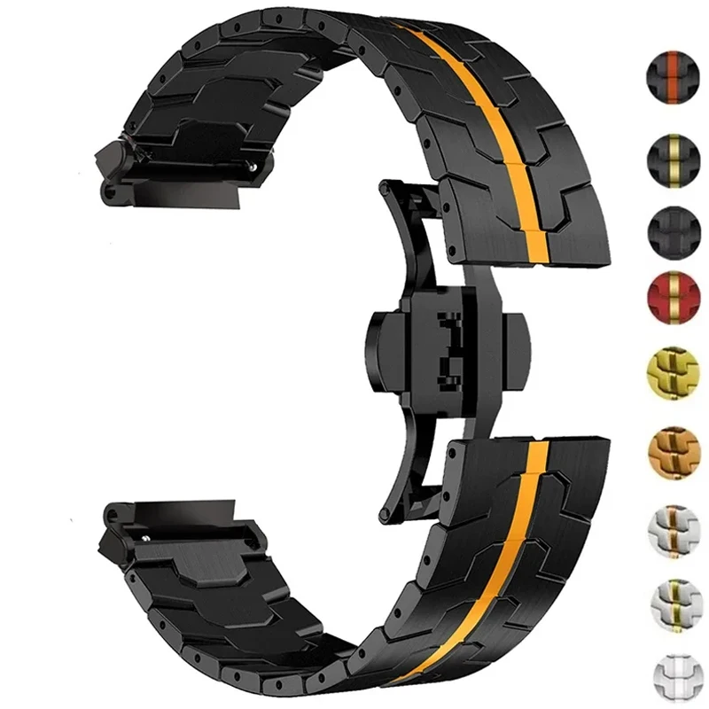 

Steel Strap for Huami Amazfit T-rex 3/2 Trex Pro Metal Watch Band for Amazfit T-Rex Ultra Butterfly clasp Smartwatch Accessories