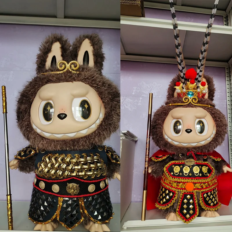 58cm Labubu Big Leader Zimomo Vinyl Pop Handgemaakt Op Maat Zwarte Mythische Goku Exclusieve Set Kleding Accessoires Exquise Cadeaus
