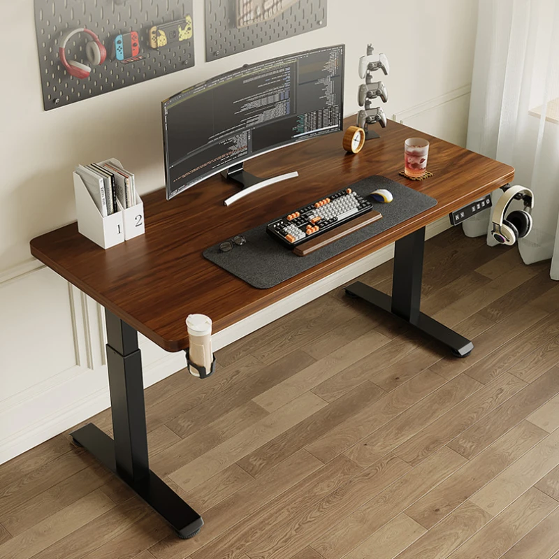 Workbench Wood Office Desk Table Type Bedroom Domestic Study Power Regulate Driven Office Desk Escritorios Work Furniture QF50OD