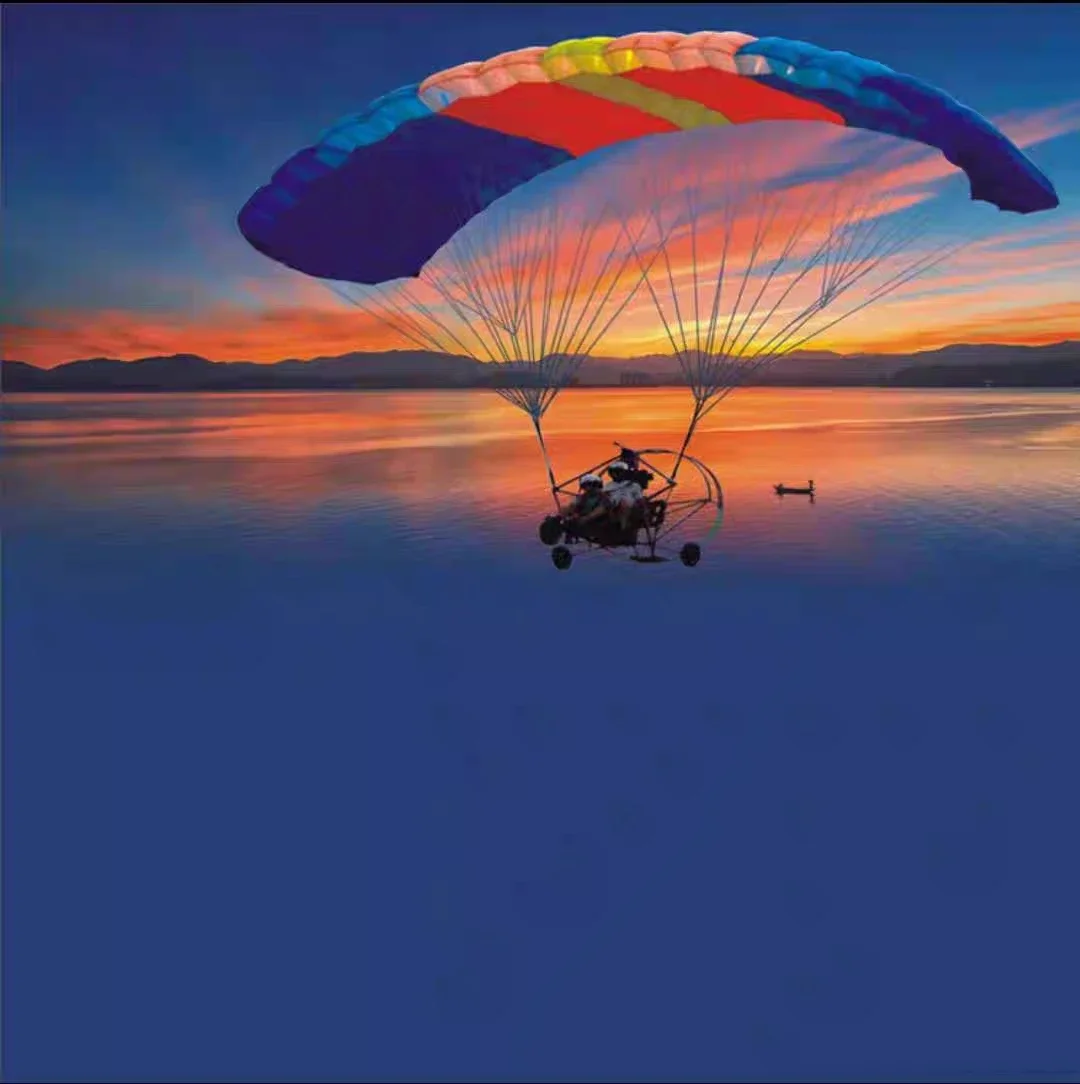 Higher Quality Wheel Powered Paraglider Island Beach Umbrella Beach Extreme Sports