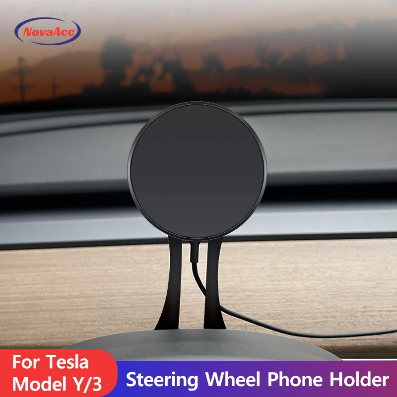 Volante HUD Supporto magnetico per telefono cellulare Supporto per telefono per Tesla Model Y Model 3 2024 2023 2022 2021 2020 2019 2018