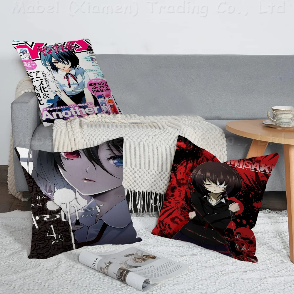 

Japanese Horror Anime Another Cushion Cover Car Throw Pillow Case For Sofa Car Christmas Gift 40x40cm 45x45cm