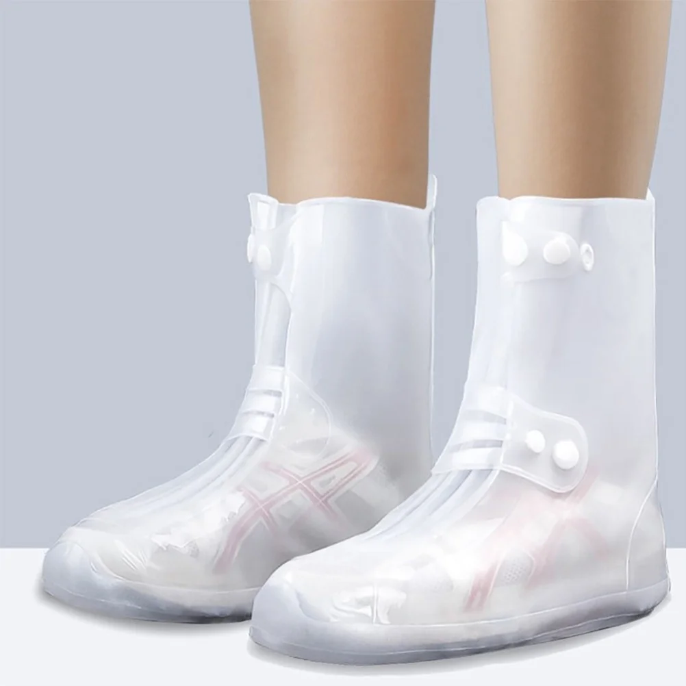 1Pair Reusable Waterproof Shoe Covers Non-Slip High Tube Rainproof Overshoes for Outdoor Activities Waterproof Shoe Covers